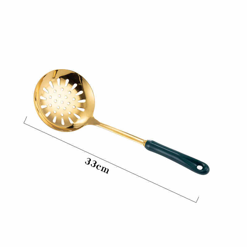 Stainless Steel Ceramic Handle Kitchen Utensils Set