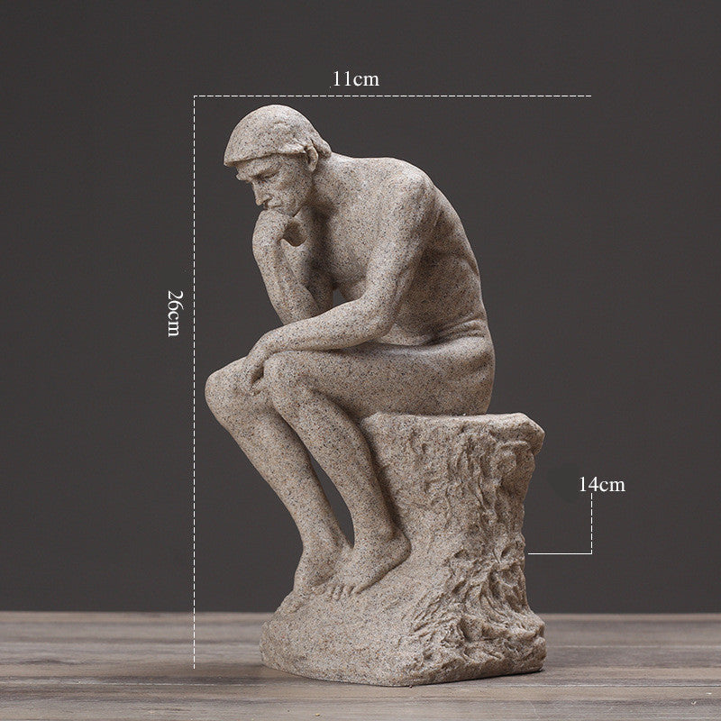 European Style Thinker Sculpture
