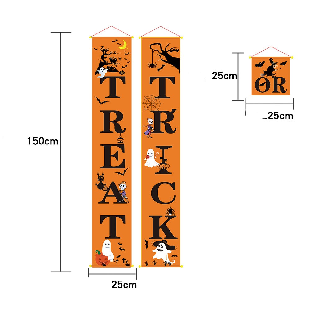 Trick or Treat Outdoor Banner Hallowen Decoration