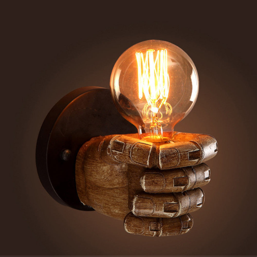 Decorative Fist Wall Lamp Without Bulb