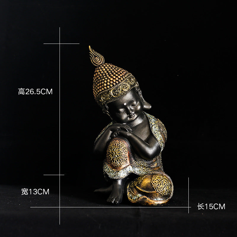 Hand Made Thailand Buddhism Meditation Figurine