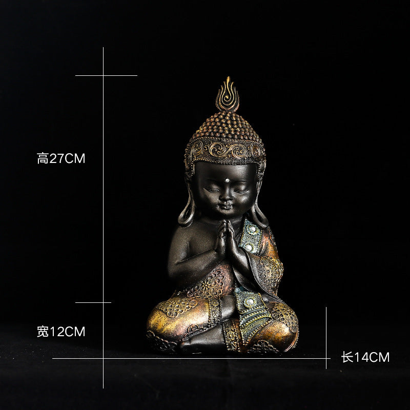 Hand Made Thailand Buddhism Meditation Figurine