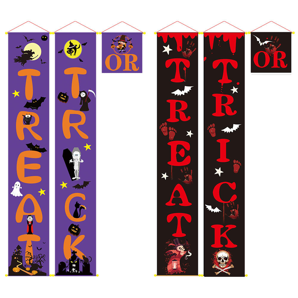 Trick or Treat Outdoor Banner Hallowen Decoration