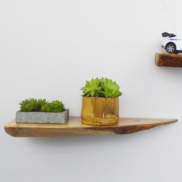 Wall Hanging Solid Wood Partition Flower Shelf