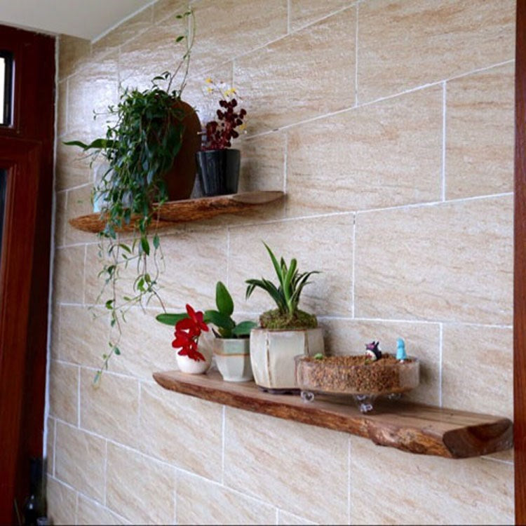 Wall Hanging Solid Wood Partition Flower Shelf