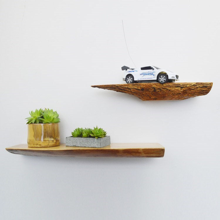 Wall Hanging Solid Wood Partition Flower Shelf