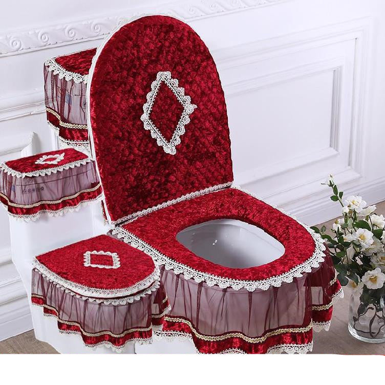 Three-Piece Zippered Toilet Seat Set
