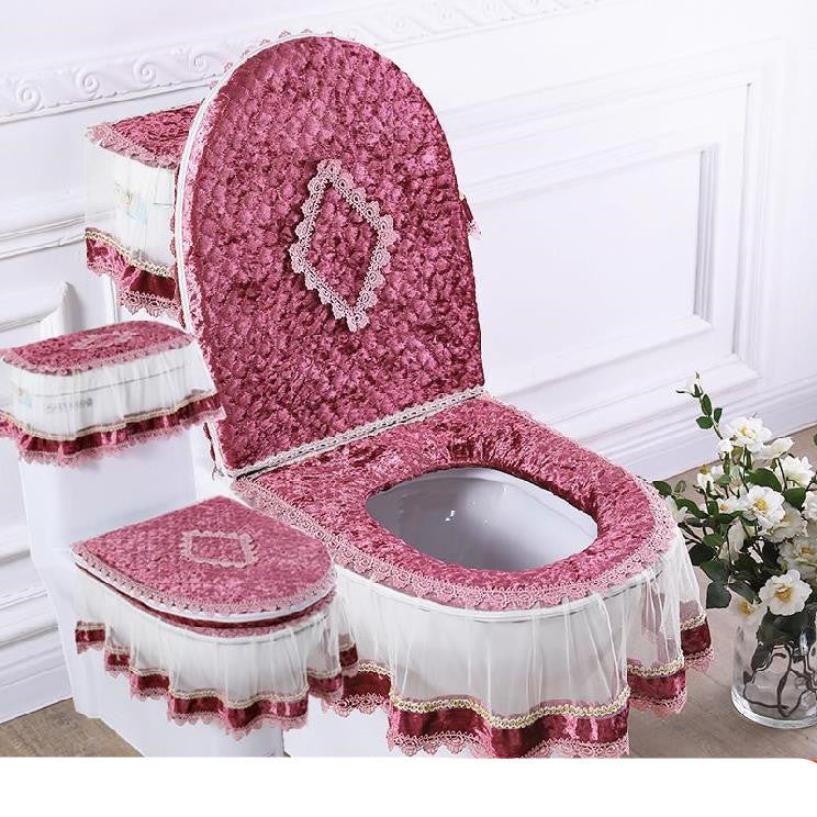Three-Piece Zippered Toilet Seat Set