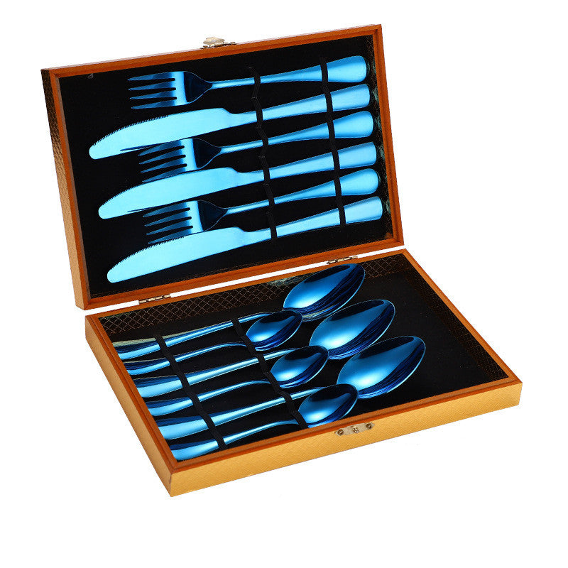Stainless Steel Steak Cutlery Set (Multiple Color Variants)