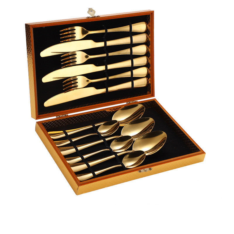 Stainless Steel Steak Cutlery Set (Multiple Color Variants)