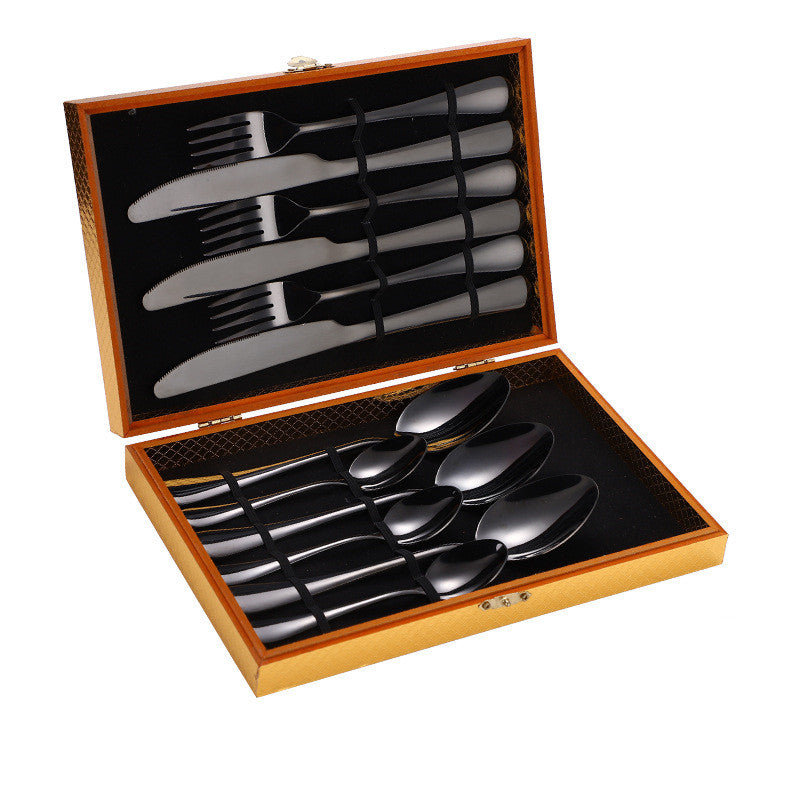 Stainless Steel Steak Cutlery Set (Multiple Color Variants)