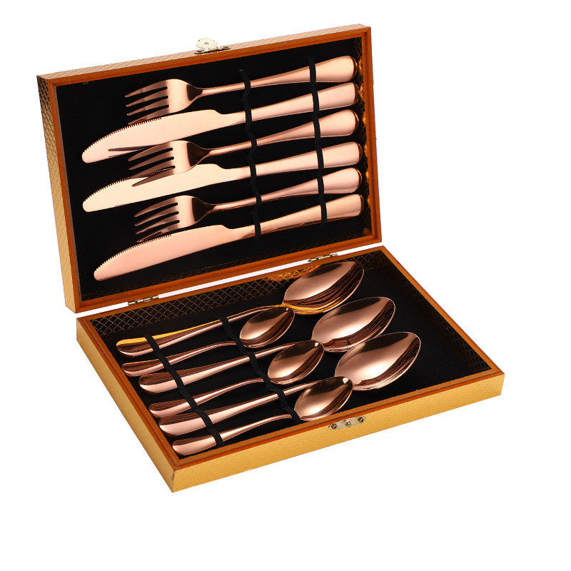 Stainless Steel Steak Cutlery Set (Multiple Color Variants)