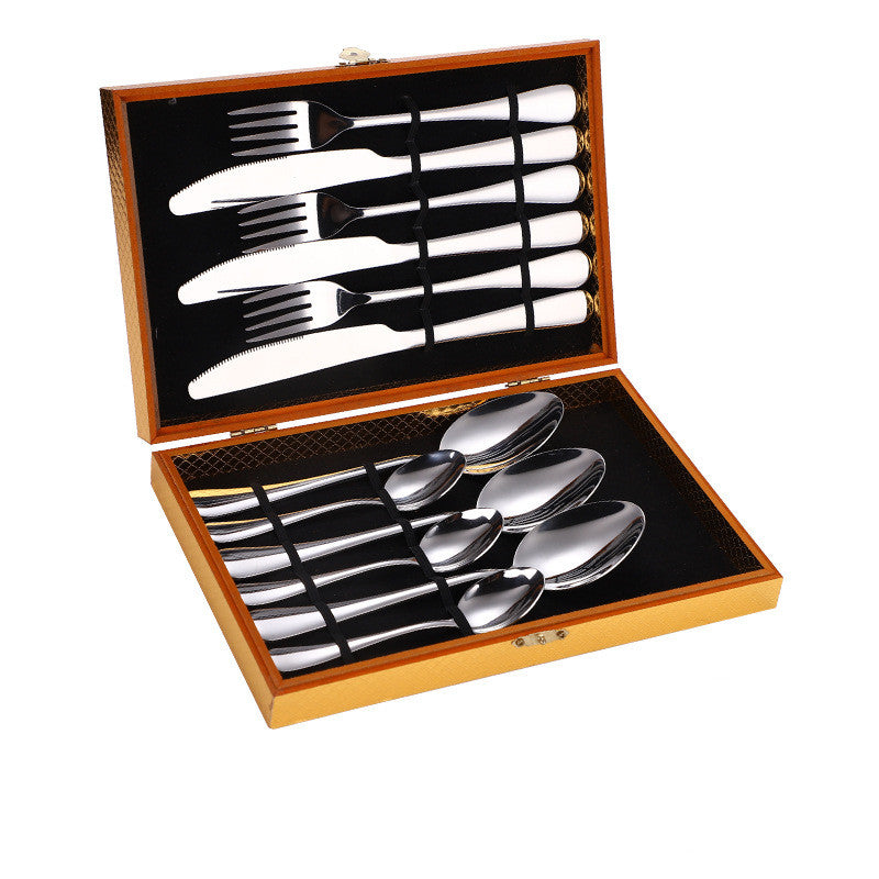 Stainless Steel Steak Cutlery Set (Multiple Color Variants)