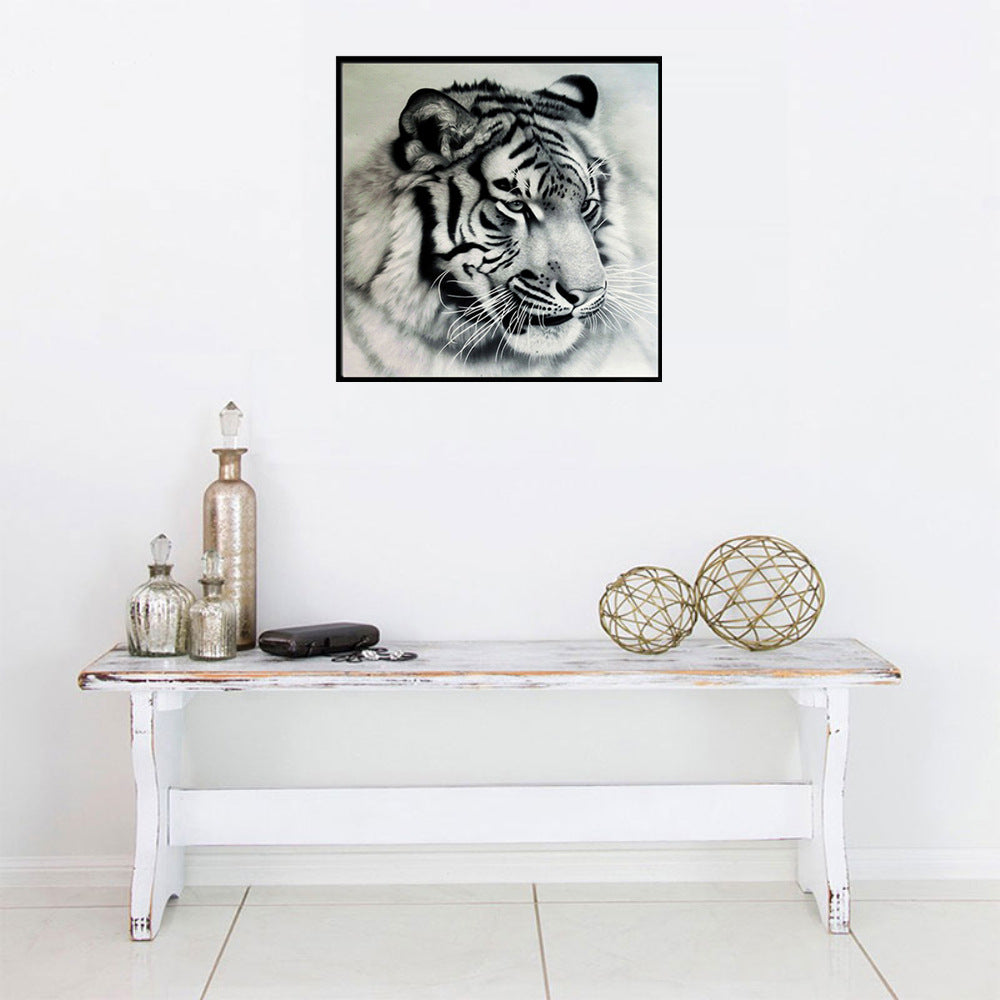 Modern Striped Tiger Painting