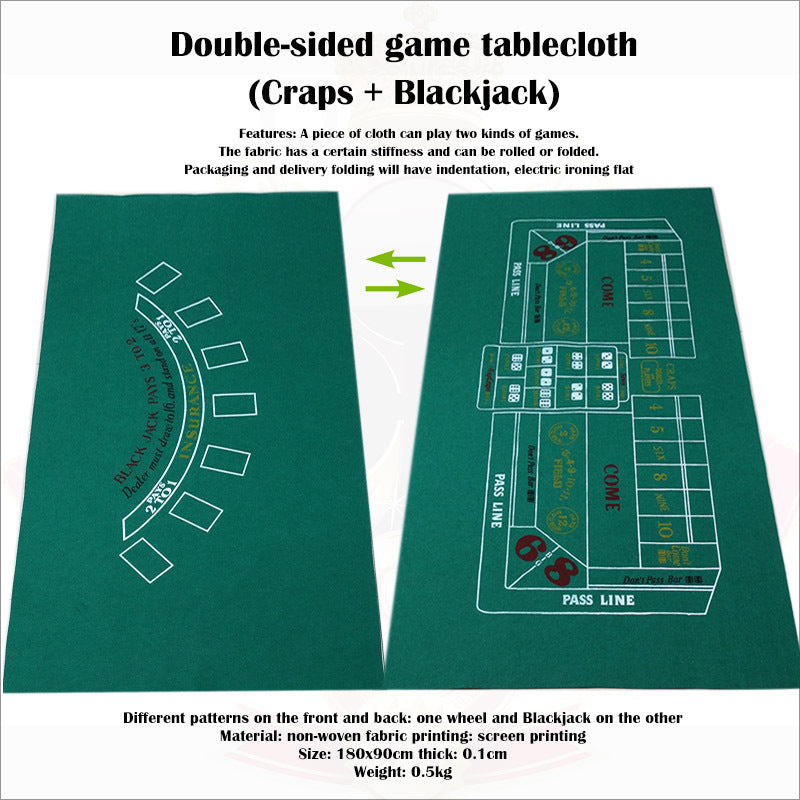 Double Sided Casino Game Table Cloth