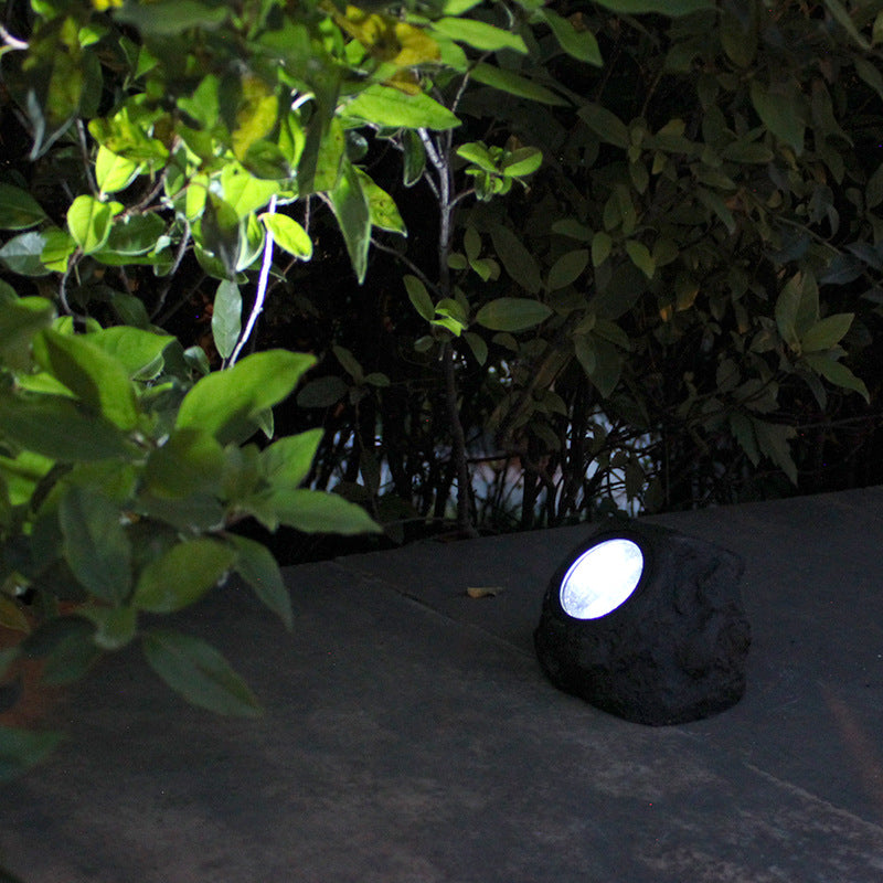 Outdoor Simulation Solar Powered Stone Lamp