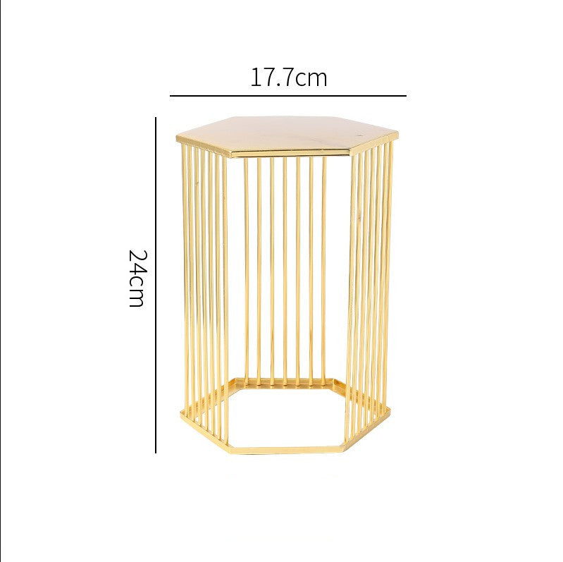 Golden Dessert Display Shelf
