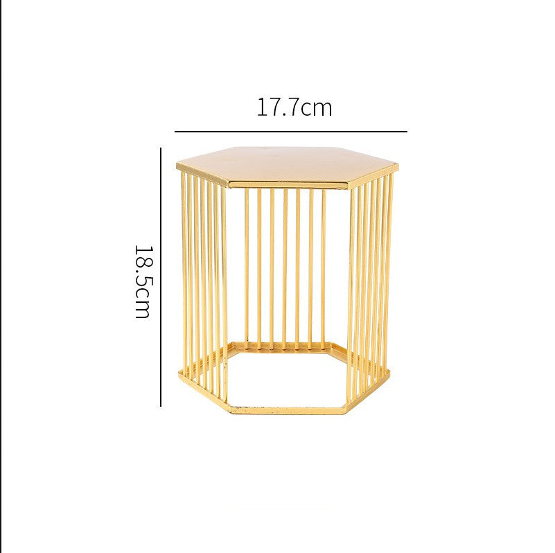 Golden Dessert Display Shelf