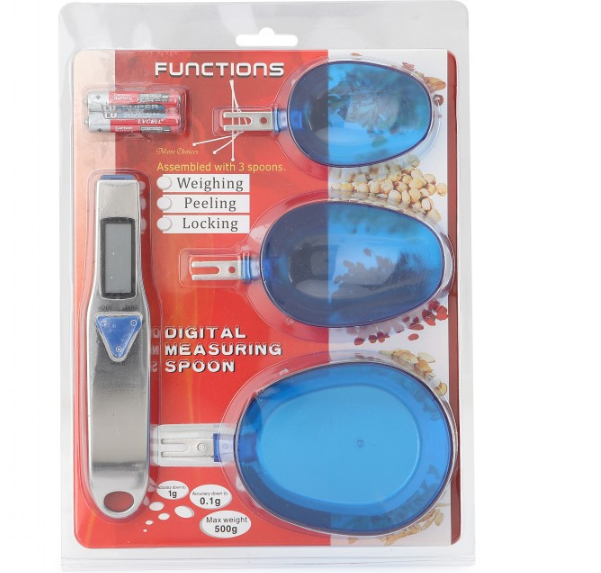 Electronic Measuring Spoon With 3 Detachable Weighing Spoons