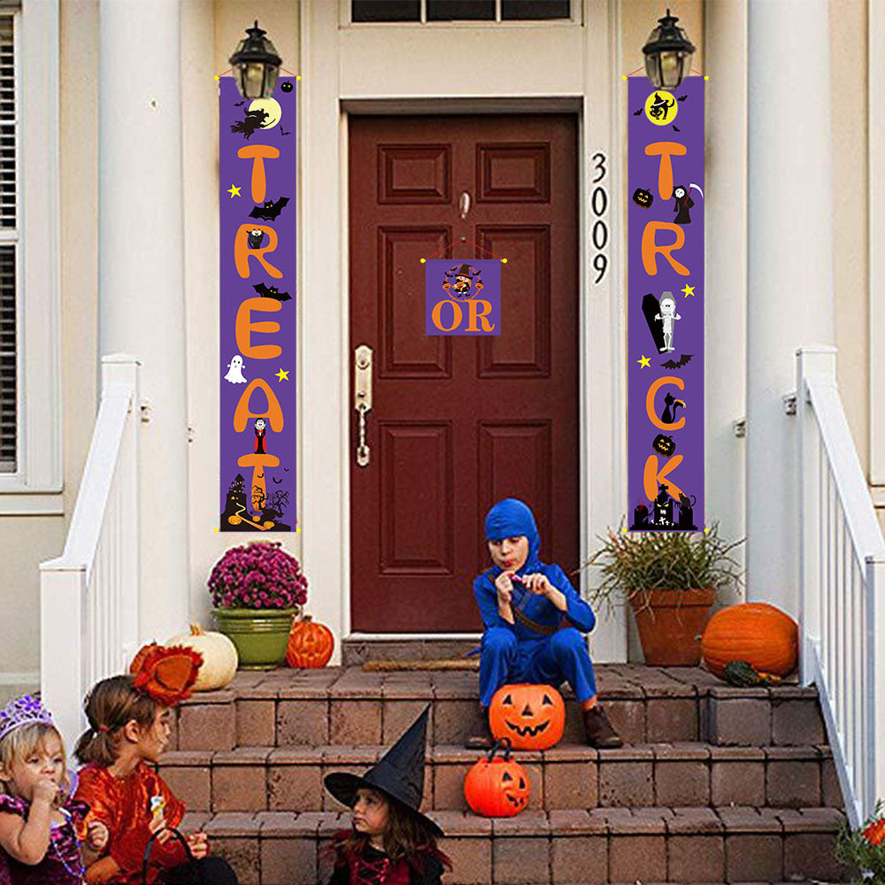 Trick or Treat Outdoor Banner Hallowen Decoration