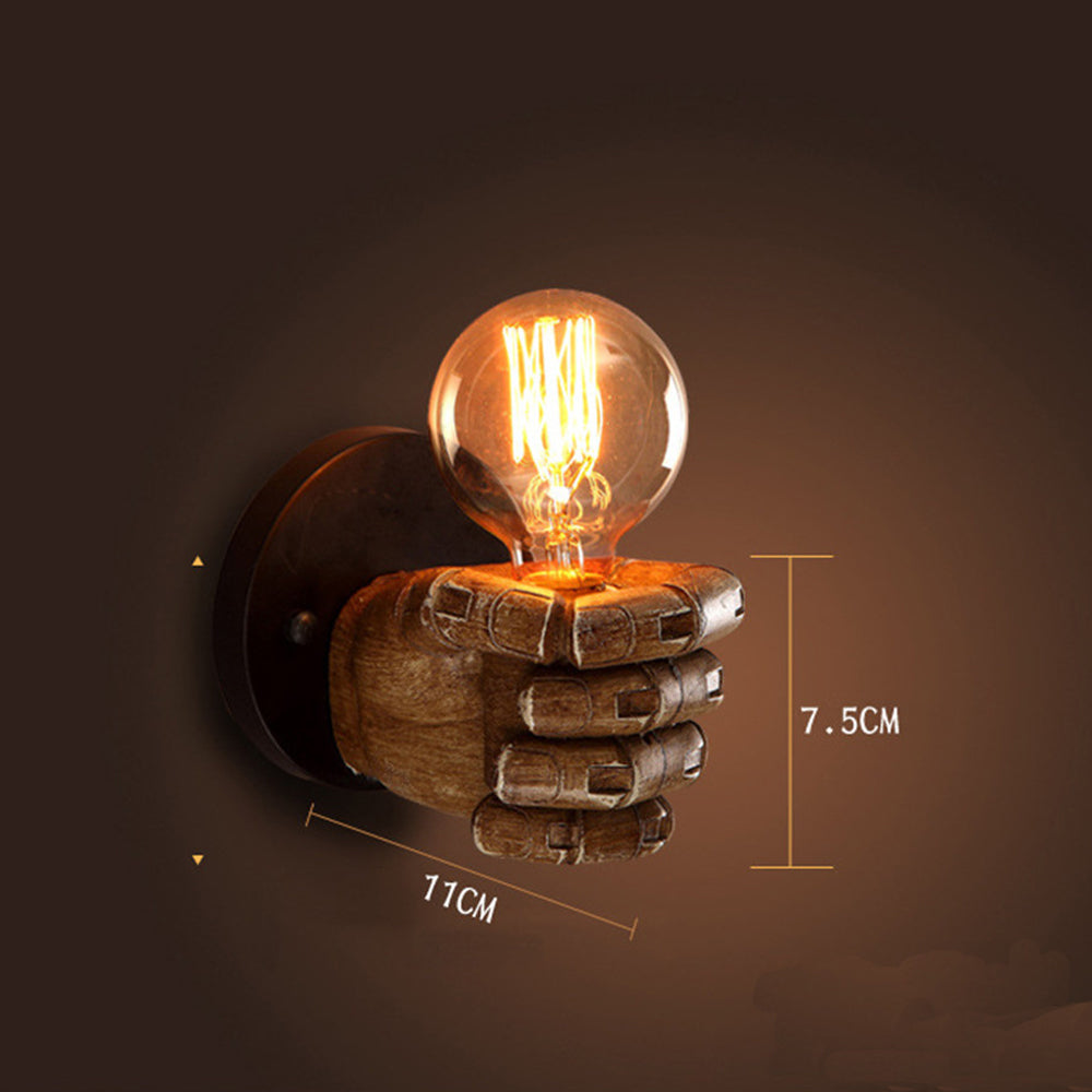 Decorative Fist Wall Lamp Without Bulb
