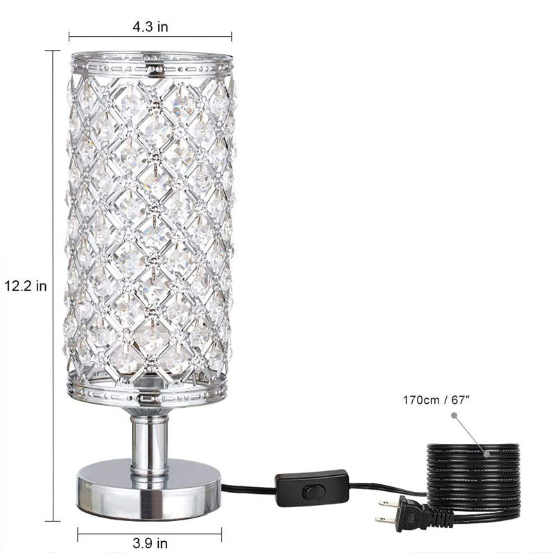 Stylish Modern Crystal Bedside Table Lamp