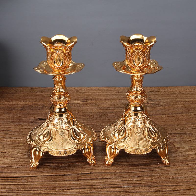 Tulip Candle Holder European Style Candlelight Dinner Props