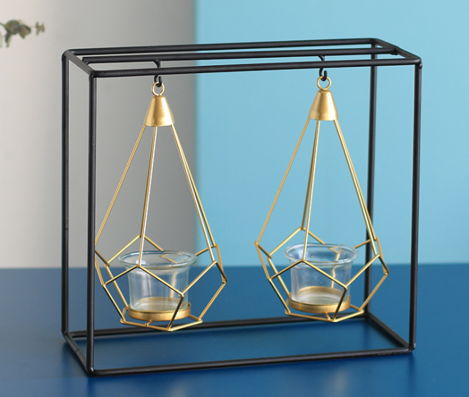 Modern Abstract Iron Candle Holders