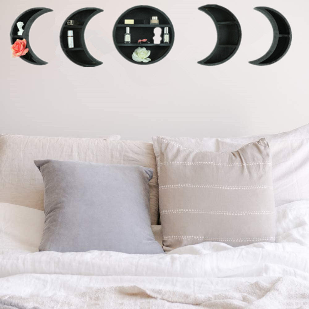 Wooden Moon Decoration Shelf