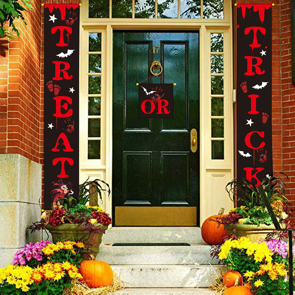 Trick or Treat Outdoor Banner Hallowen Decoration