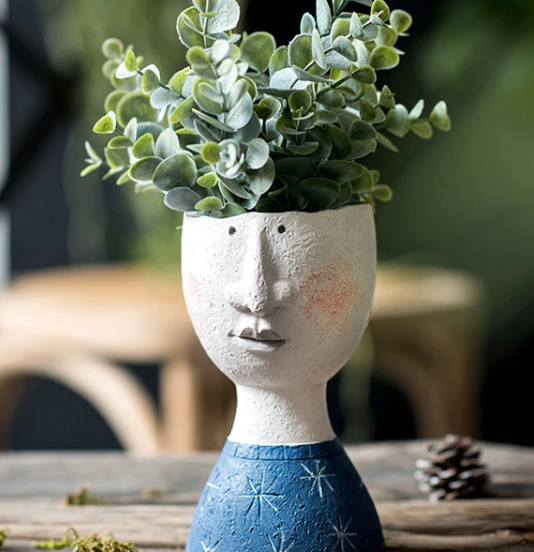 Portrait Sculpture Flower Pot