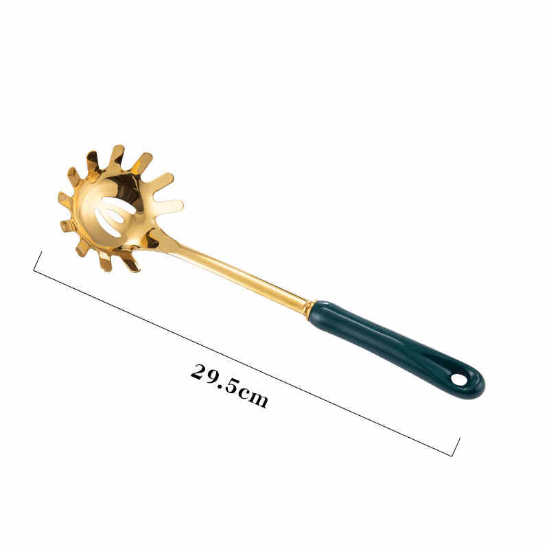 Stainless Steel Ceramic Handle Kitchen Utensils Set