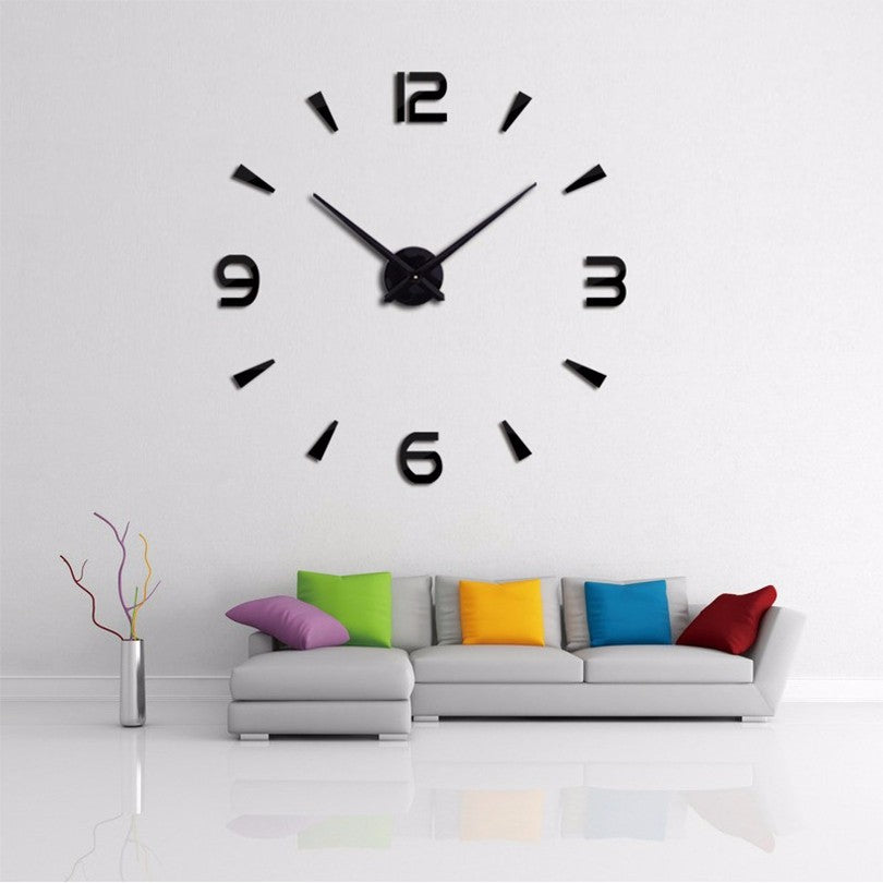 Creative DIY Oversized Acrylic Digital Mirror Wall Clock