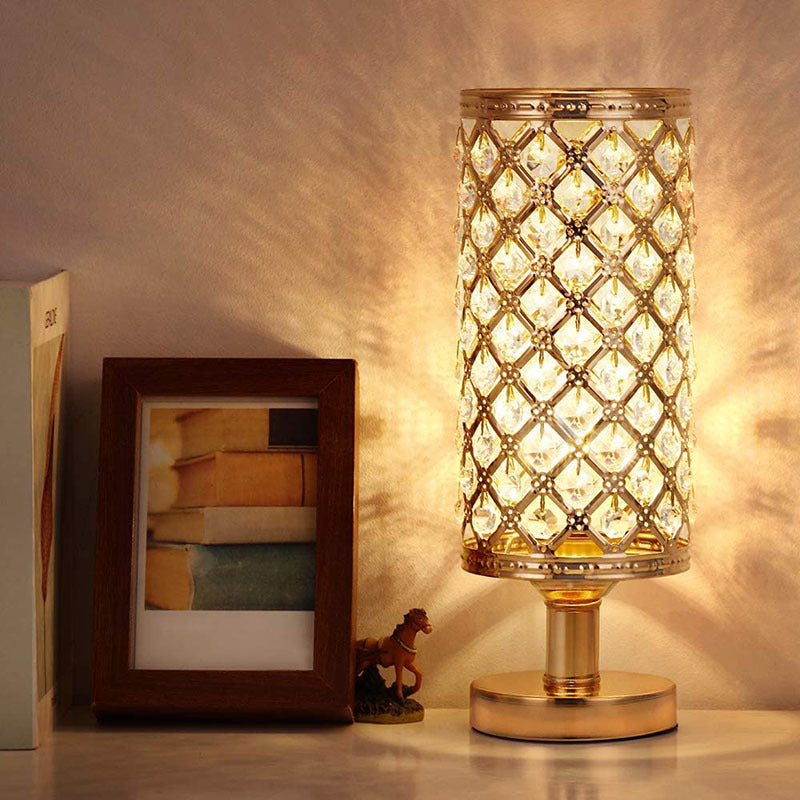 Stylish Modern Crystal Bedside Table Lamp