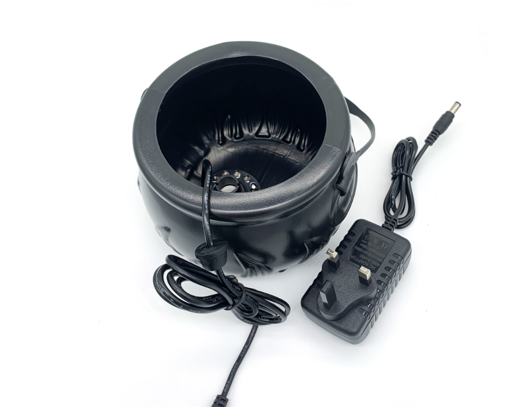 LED Color Changing Witch Pot Smoke Machine Humidifier Creepy Halloween Decoration
