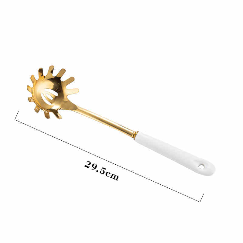 Stainless Steel Ceramic Handle Kitchen Utensils Set