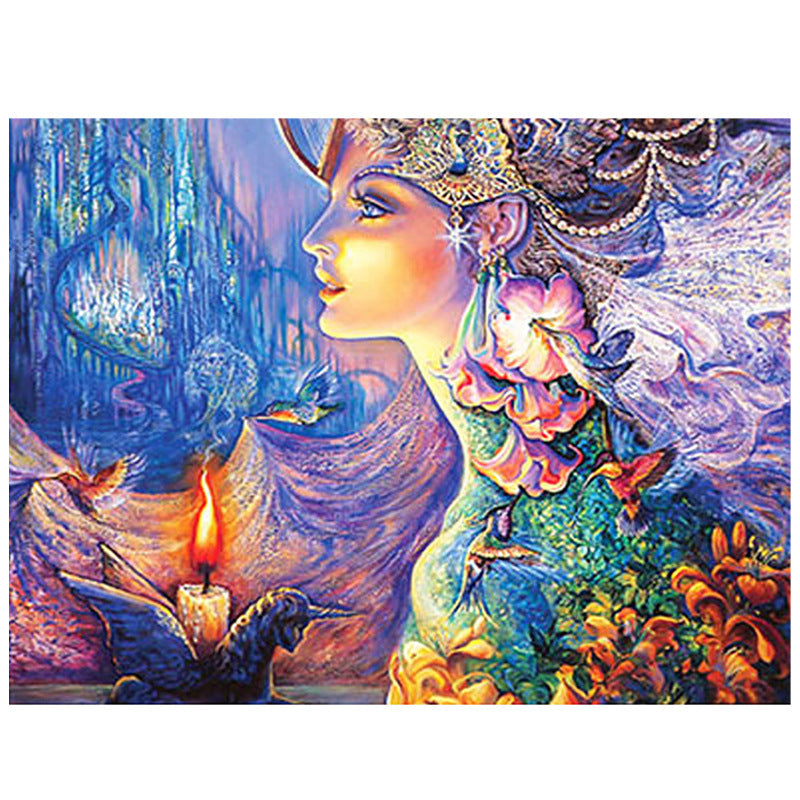 Modern Animated Woman Bedroom Gemstone Painting