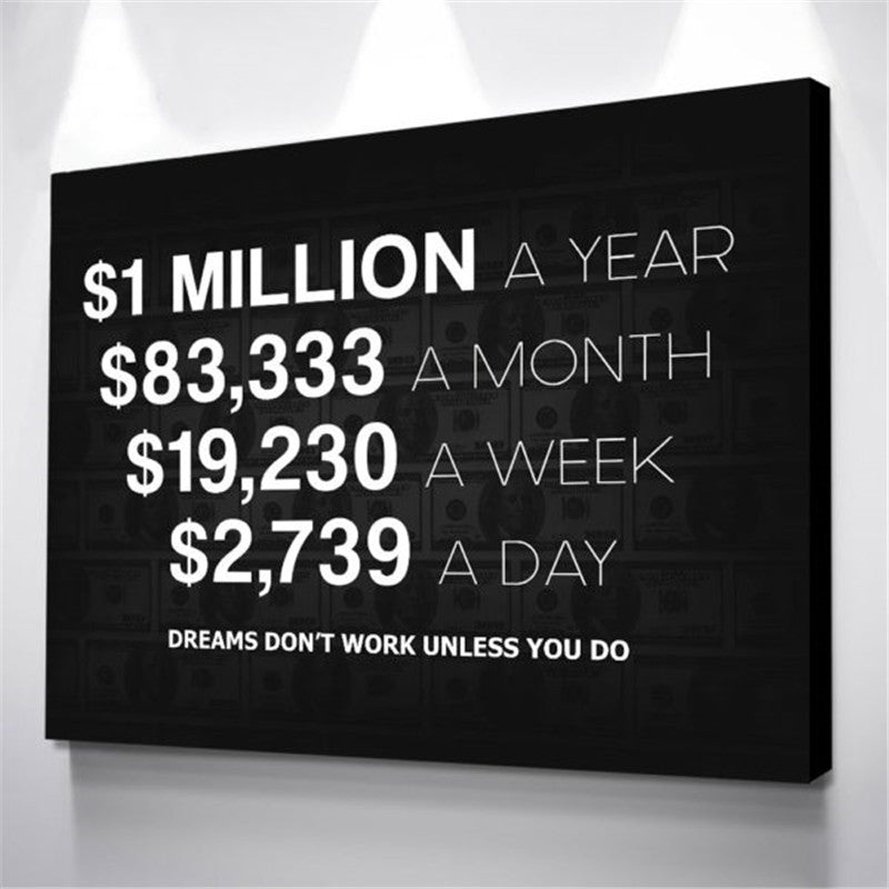 HD Spray Finance Manangement Motivational Painting