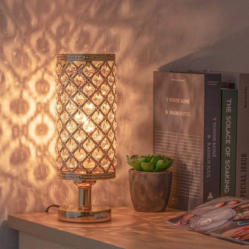 Stylish Modern Crystal Bedside Table Lamp