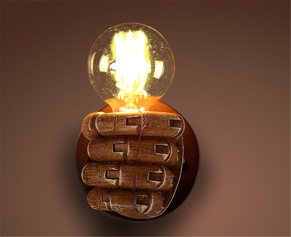 Decorative Fist Wall Lamp Without Bulb