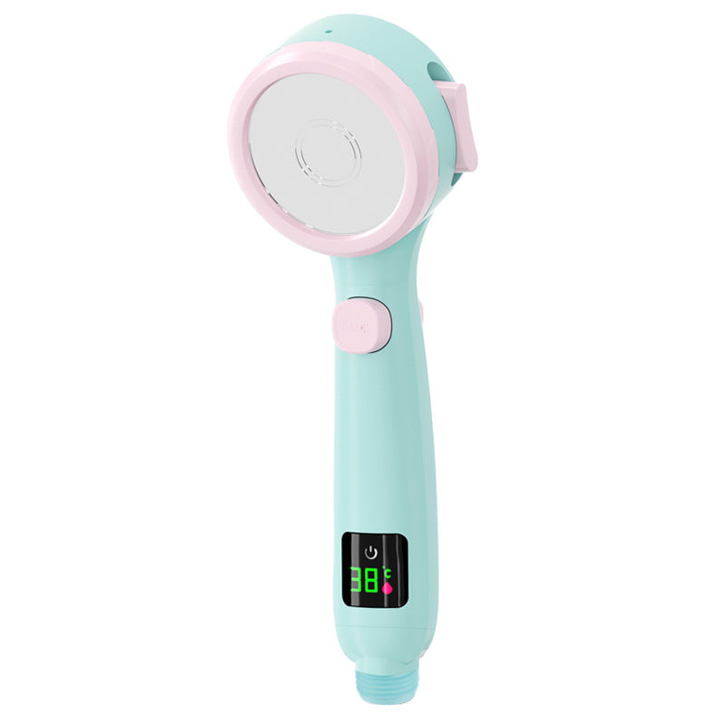 Temperature Display Pressurized Shower Head