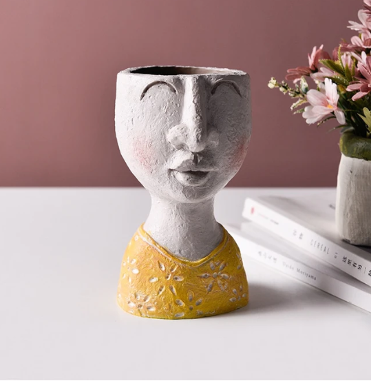 Portrait Sculpture Flower Pot
