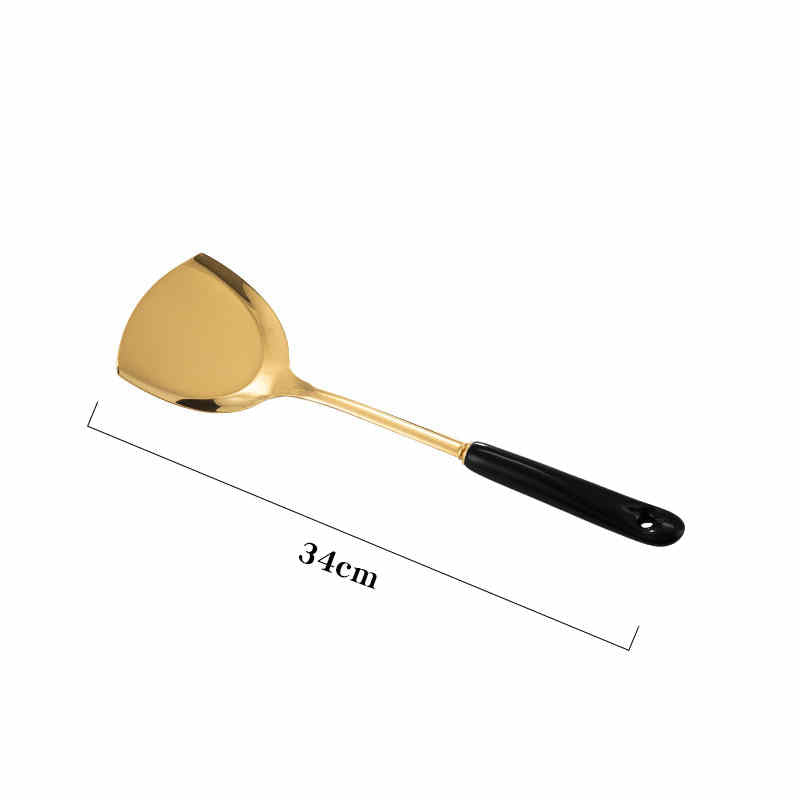 Stainless Steel Ceramic Handle Kitchen Utensils Set