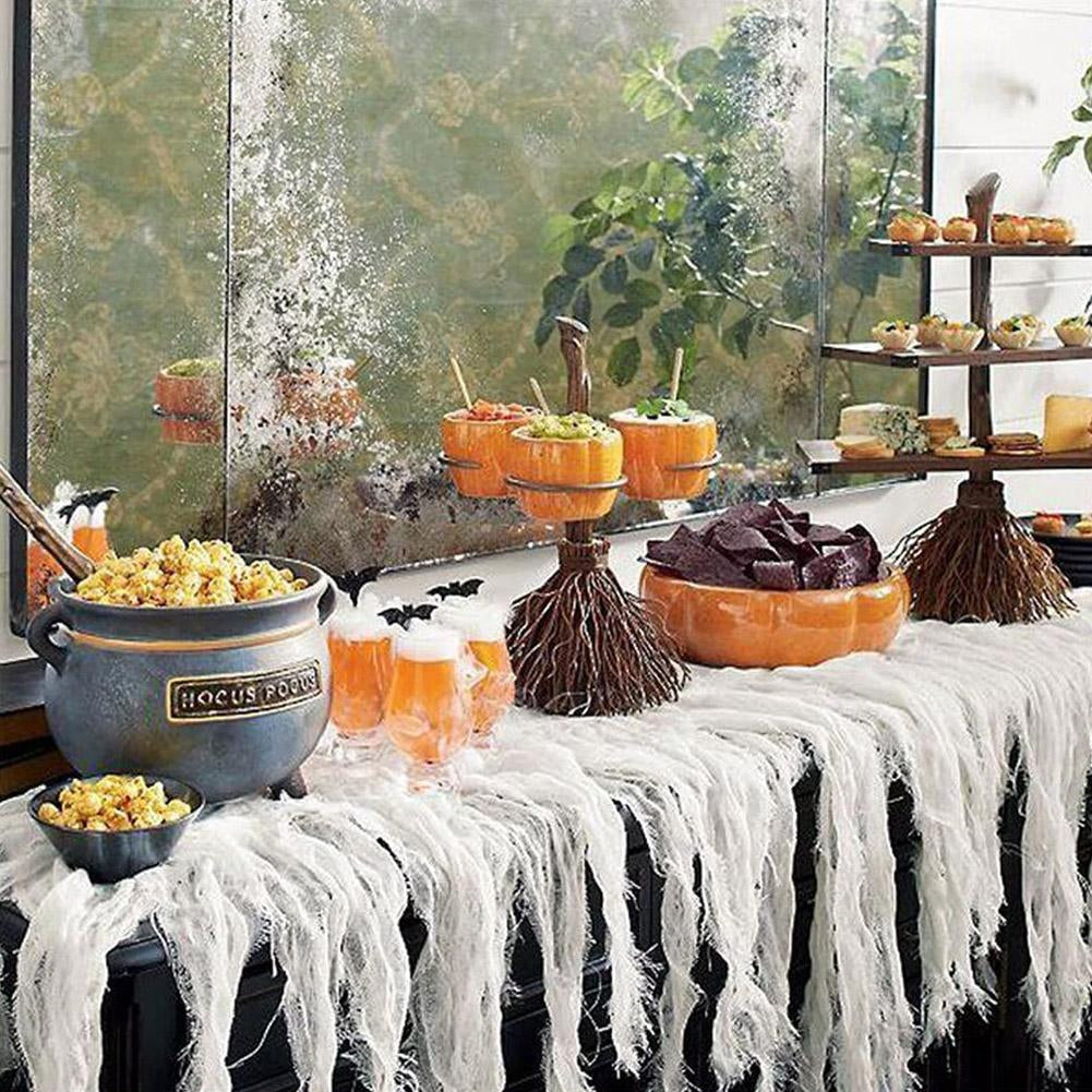 Broom Pumpkin Snack Bowl Rack Halloween Decoration
