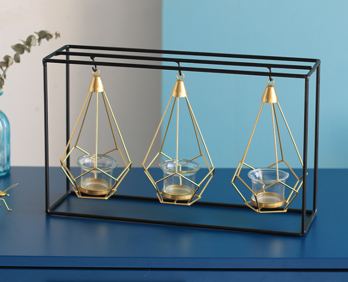 Modern Abstract Iron Candle Holders