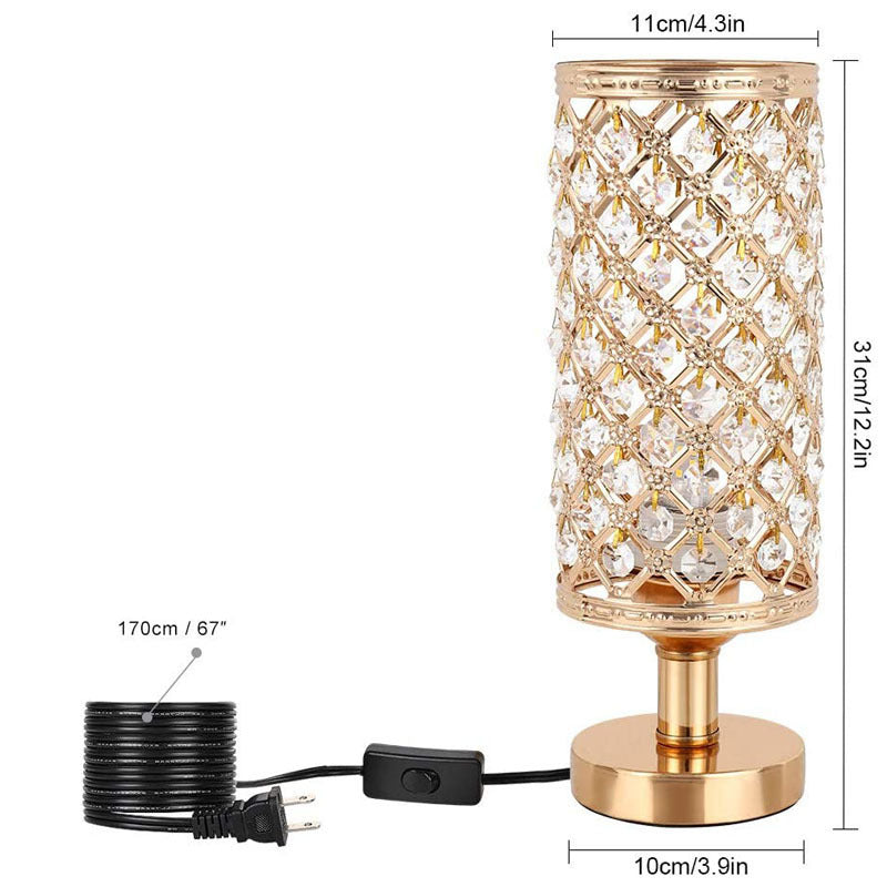 Stylish Modern Crystal Bedside Table Lamp