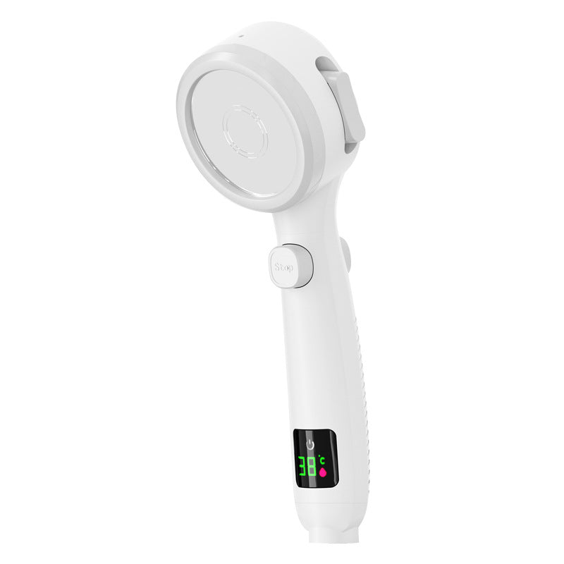 Temperature Display Pressurized Shower Head