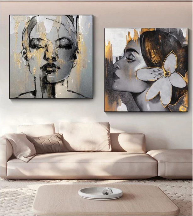 Animated Woman Living Room Decoration Painting