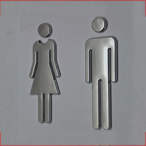 Metal Bathroom Gender Signage