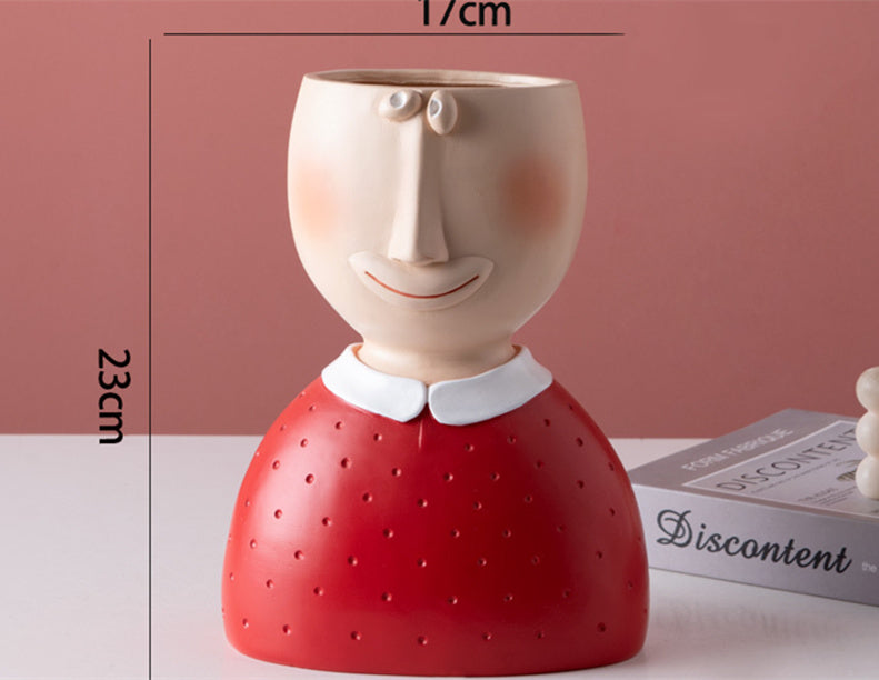 Portrait Sculpture Flower Pot